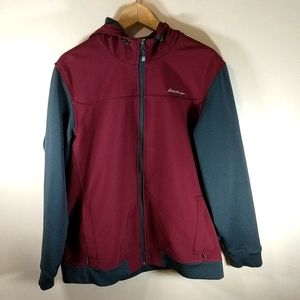 Eddie Bauer Maroon and Stone Gray Fall Jacket